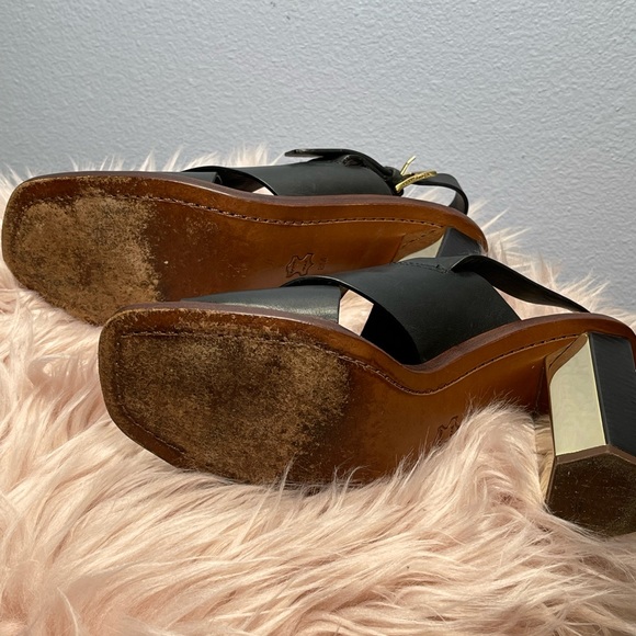 Tory Burch Octagon Gold/Black Heel - Picture 5 of 7